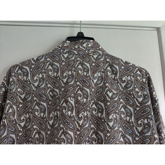 Rough Stock Panhandle Slim Long Sleeve Paisley Pearl Snap Shirt Western Men's XL - Picture 3 of 11